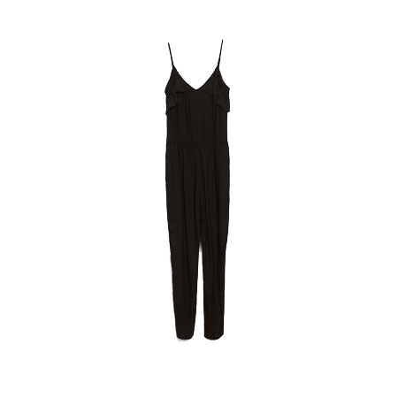 black travel jumpsuit