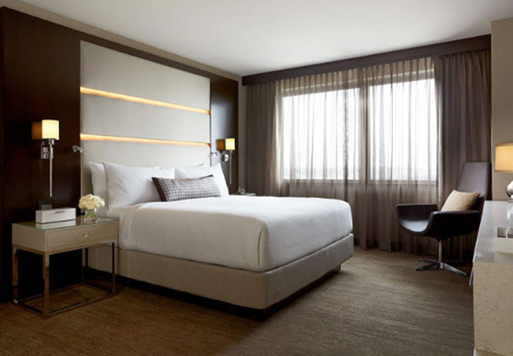 The plush rooms at the JW Marriott make resting in between shopping super comfy. Photo courtesy of the JW Marriott.