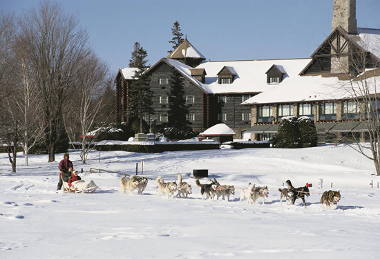 Winter activities include dog-sledding. Image courtesy Fairmont Hotels & Resorts.