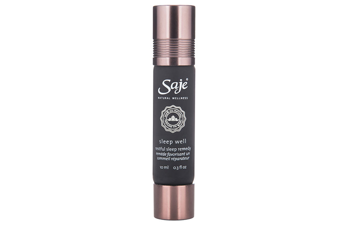 Jet lag: Saje sleep well restful sleep remedy, $26.95.