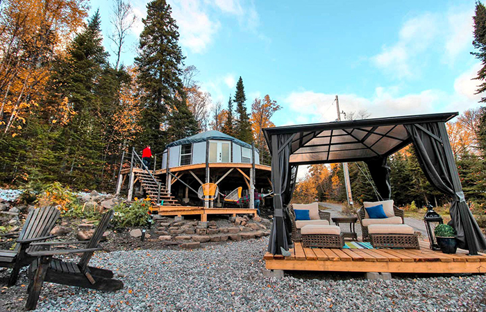 Glamping: Rossport Yurts.