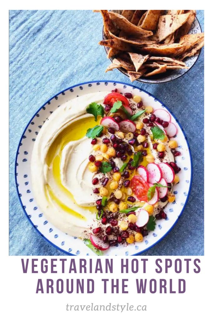 Vegetarian hot spots around the world.